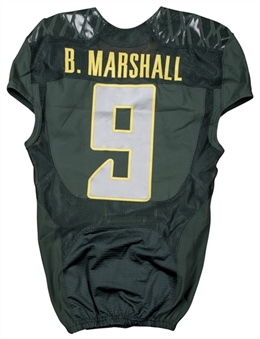  2013 Byron Marshall Game Used and Signed/Inscribed Oregon Ducks Home Jersey Worn On 10/26/13 Vs. UCLA (PSA/DNA)
